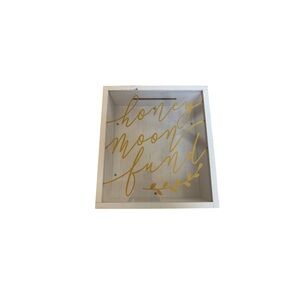 White and Gold Honeymoon Fund Box